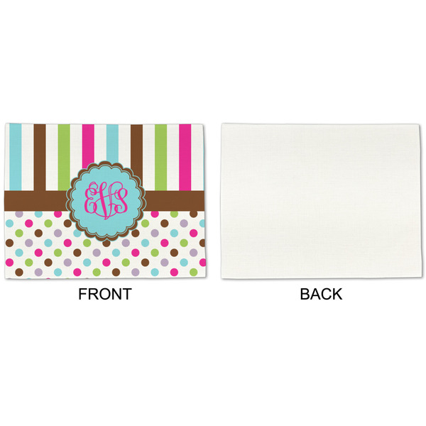 Stripes & Dots Linen Placemat - APPROVAL Single (single sided)