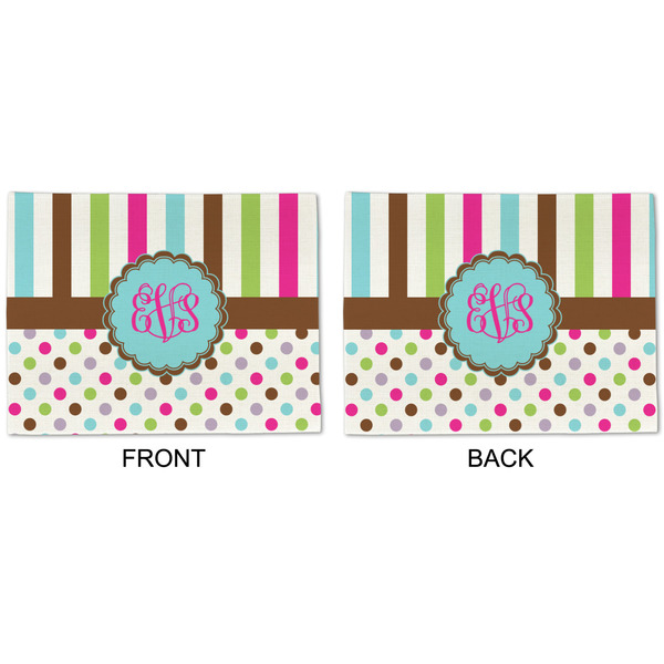 Stripes & Dots Linen Placemat - APPROVAL (double sided)