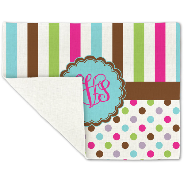 Stripes & Dots Linen Placemat - Folded Corner (single side)
