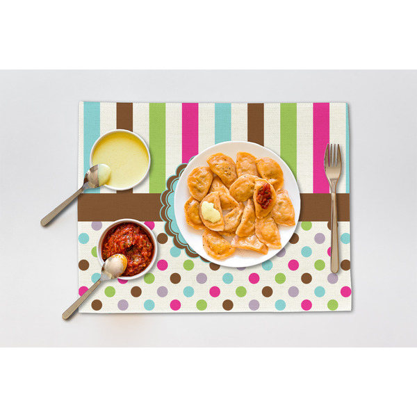 Stripes & Dots Linen Placemat - Lifestyle (single)