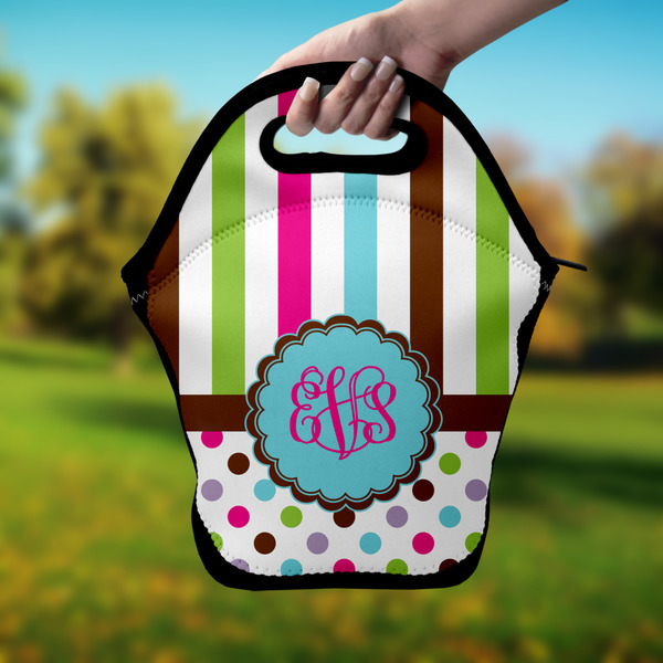 Stripes & Dots Lunch Bag - Hand