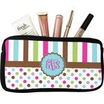 Stripes & Dots Makeup / Cosmetic Bag - Small (Personalized)