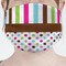 Stripes & Dots Mask - Pleated (new) Front View on Girl
