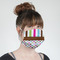 Stripes & Dots Mask - Quarter View on Girl