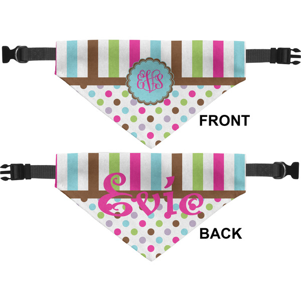 Stripes & Dots Medium Dog Bandana Approval