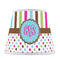 Stripes & Dots Poly Film Empire Lampshade - Front View