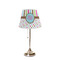 Stripes & Dots Poly Film Empire Lampshade - On Stand
