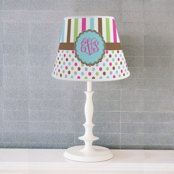 Stripes & Dots Poly Film Empire Lampshade - Lifestyle