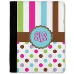 Stripes & Dots Notebook Padfolio - Medium w/ Monogram