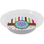 Stripes & Dots Melamine Bowl (Personalized)