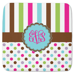 Stripes & Dots Memory Foam Bath Mat - 48"x48" (Personalized)
