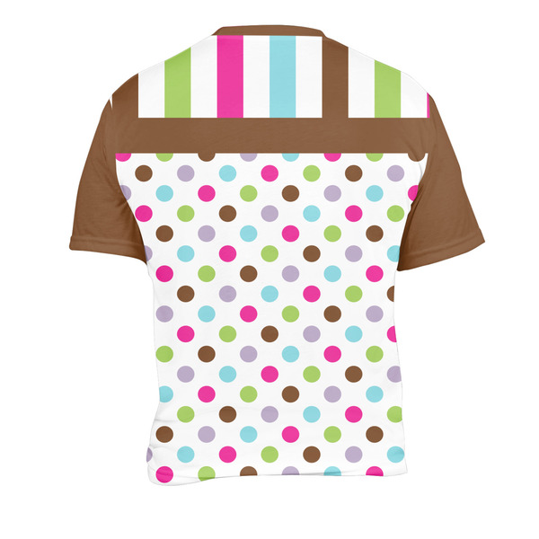 Stripes & Dots Men's Crew Neck T Shirt Medium - Back