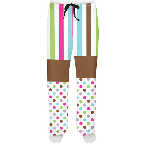 Stripes & Dots Men's Pjs Front - on model