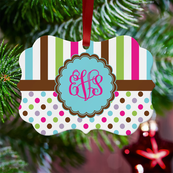 Stripes & Dots Metal Benilux Ornament - Lifestyle