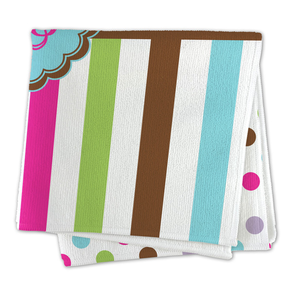 Stripes & Dots Microfiber Dish Rag - FOLDED (square)