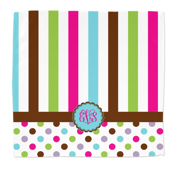 Custom Stripes & Dots Microfiber Dish Rag (Personalized)