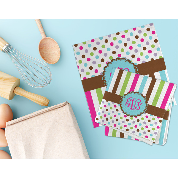 Stripes & Dots Microfiber Dish Rag - LIFESTYLE