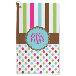 Stripes & Dots Microfiber Golf Towel (Personalized)