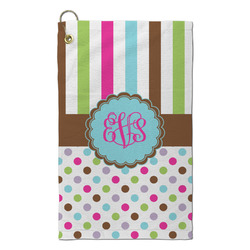 Stripes & Dots Microfiber Golf Towel - Small (Personalized)