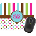 Stripes & Dots Rectangular Mouse Pad (Personalized)