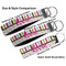 Stripes & Dots Multiple Key Ring comparison sizes