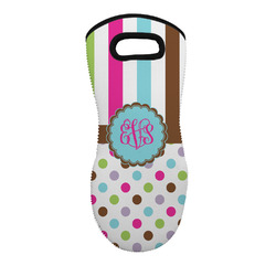 Stripes & Dots Neoprene Oven Mitt w/ Monograms