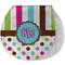 Stripes & Dots Burp Pad - Velour w/ Monogram