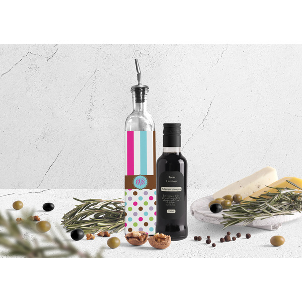 Stripes & Dots Oil Dispenser Bottle - Lifestyle Photo