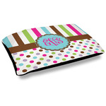 Stripes & Dots Outdoor Dog Bed - Large (Personalized)