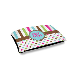 Stripes & Dots Outdoor Dog Bed - Small (Personalized)