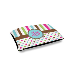 Stripes & Dots Outdoor Dog Bed - Small (Personalized)