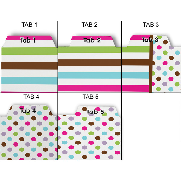 Stripes & Dots Page Dividers - Set of 5 - Approval