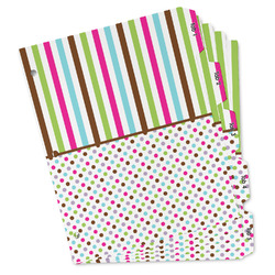 Stripes & Dots Binder Tab Divider Set (Personalized)