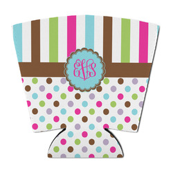 Stripes & Dots Party Cup Sleeve - with Bottom (Personalized)