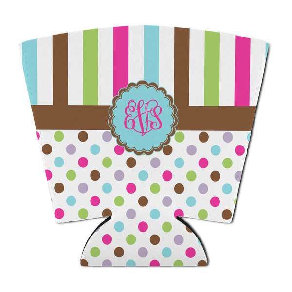 Custom Stripes & Dots Party Cup Sleeve - with Bottom (Personalized)