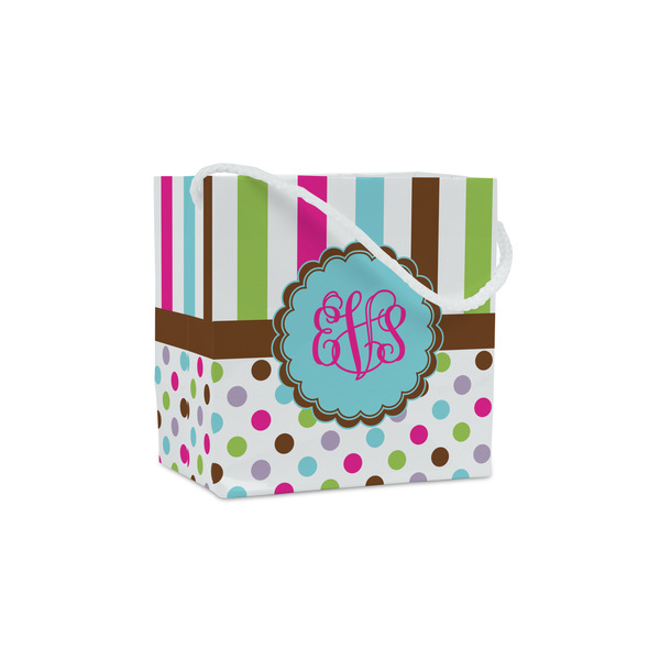 Custom Stripes & Dots Party Favor Gift Bags (Personalized)