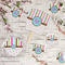 Stripes & Dots Party Supplies Combination Image - All items - Plates, Coasters, Fans