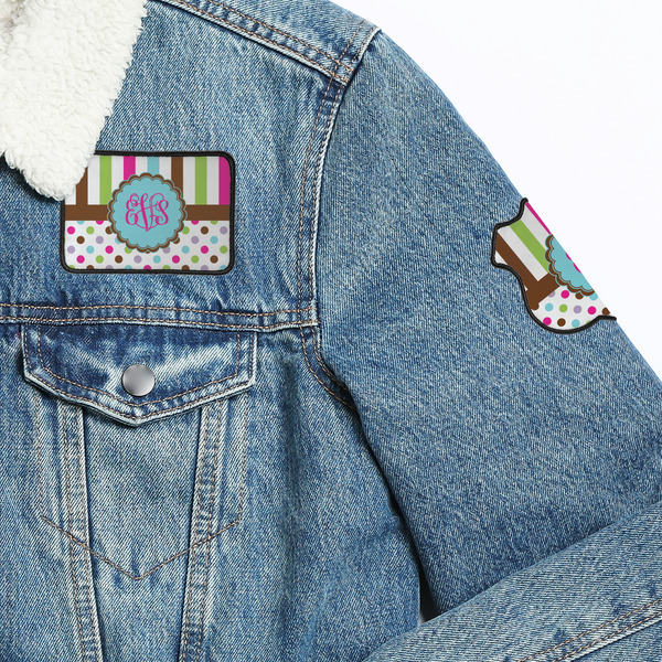 Stripes & Dots Patches Lifestyle Jean Jacket Detail