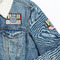 Stripes & Dots Patches Lifestyle Jean Jacket Detail