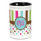 Stripes & Dots Ceramic Pencil Holders - Black