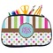 Stripes & Dots Neoprene Pencil Case - Medium w/ Monogram