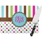 Stripes & Dots Personalized Glass Cutting Board