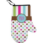 Stripes & Dots Right Oven Mitt (Personalized)