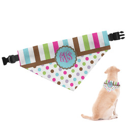 Stripes & Dots Dog Bandana - XLarge (Personalized)