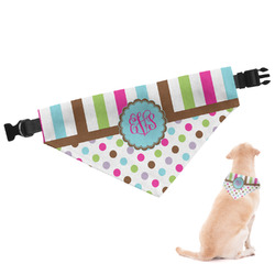 Stripes & Dots Dog Bandana - Small (Personalized)