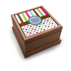 Stripes & Dots Pet Urn w/ Monogram