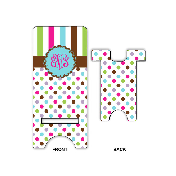 Stripes & Dots Phone Stand - Front & Back