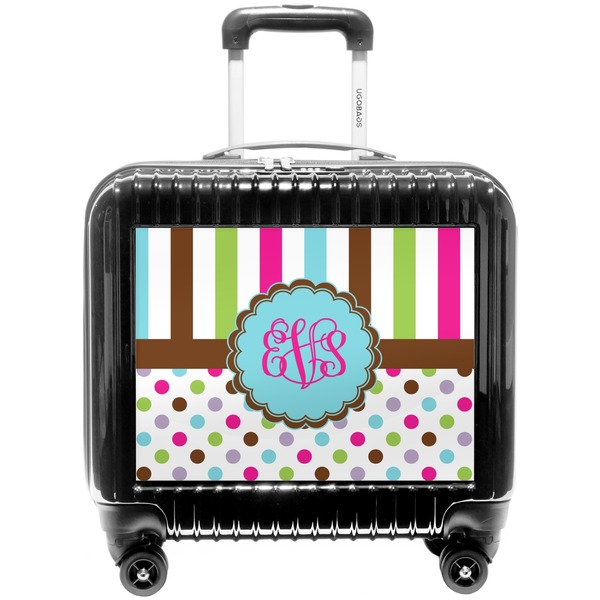 Custom Stripes & Dots Pilot / Flight Suitcase (Personalized)