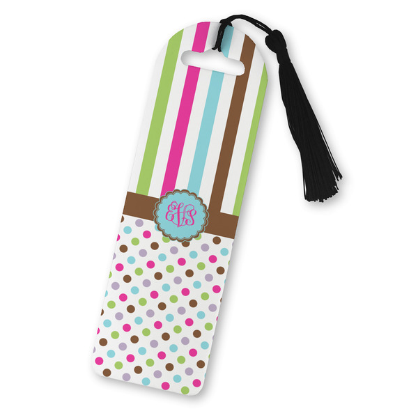 Custom Stripes & Dots Plastic Bookmark (Personalized)
