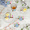 Stripes & Dots Plastic Party Appetizer & Dessert Plates - In Context